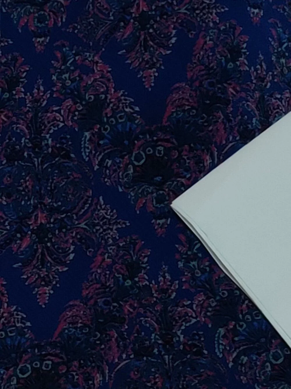 Valentino Garavani Tie Vintage Silk Blue Pink Paisley Damask Floral Italy Made